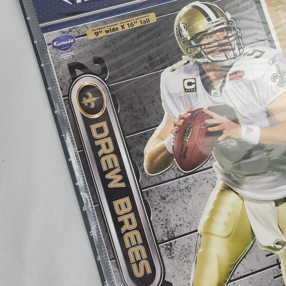 Fathead Teammates Drew Brees New Orleans Saints Reusable Vinyl Wall Graphics - Picture 2 of 8